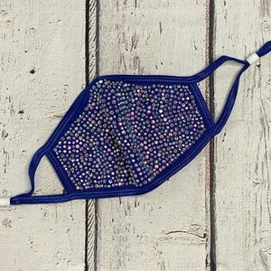ROYAL/AB Rhinestone Bling Face Mask